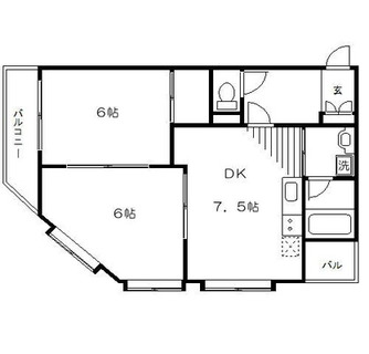 東京都板橋区常盤台２丁目 賃貸マンション 2DK