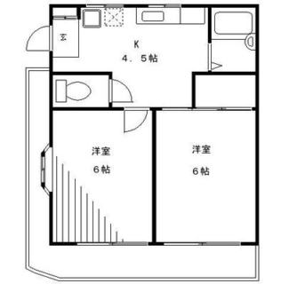 東京都板橋区向原１丁目 賃貸アパート 2K