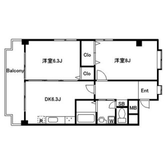 東京都練馬区錦１丁丁目 賃貸マンション 2DK